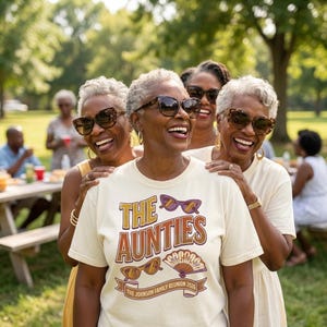 Black Family Reunion 2026 Auntie Shirt, Custom Name Tee, Matching Aunt Squad Gift, Funny Reunion Humor, Family Apparel, Free Shipping image 1