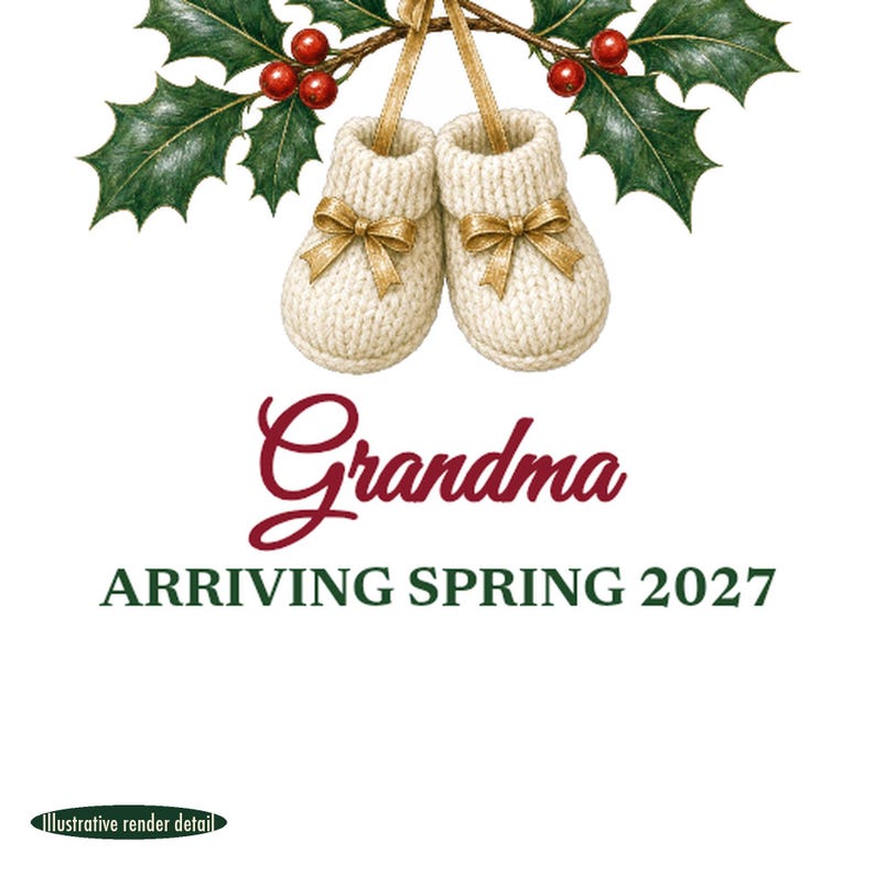 Promoted to Grandma Ornament 2026, Pregnancy Announcement Christmas Gift Personalized bild 4