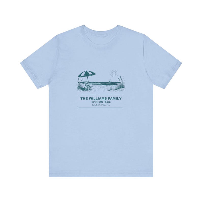 Personalized Beach Family Reunion Shirt, Custom Name Group Vacation Tee, Matching Coastal Reunion Outfit, 2026 Family Gathering Gift 画像 2