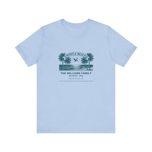 Myrtle Beach Family Reunion Shirt 2026, Personalized Custom Name Matching Family Tee, Reunion Vacation Group Tee, Beach Trip Family Gift zdjęcie 2