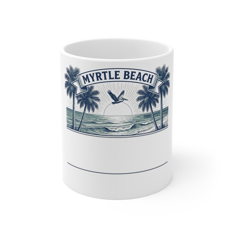Personalized Myrtle Beach Reunion Mug, Custom Family Vacation Coffee Cup image 1