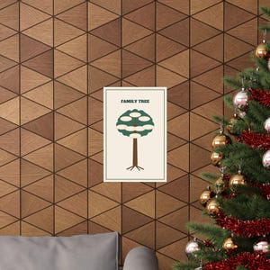 Personalized Family Tree Poster, Custom Family Name Chart Print, Family Reunion Gift Wall Art, Heritage Ancestry Keepsake 12x18 Print image 4