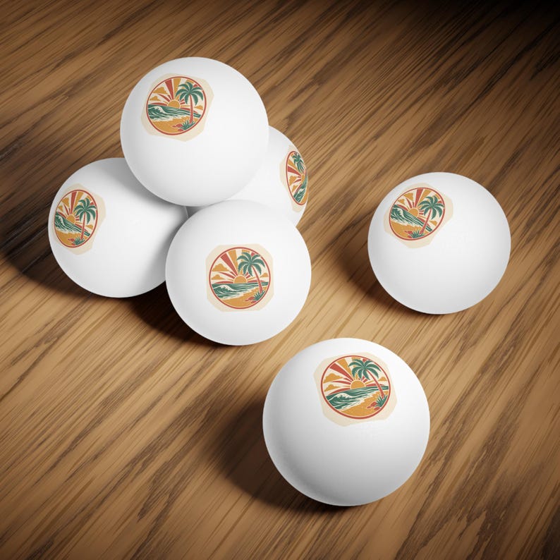Beach Reunion Family Ping Pong Balls 6pc | Reunion Party Favor, Game Night image 4