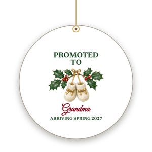 Promoted to Grandma Ornament 2026, Pregnancy Announcement Christmas Gift Personalized bild 2