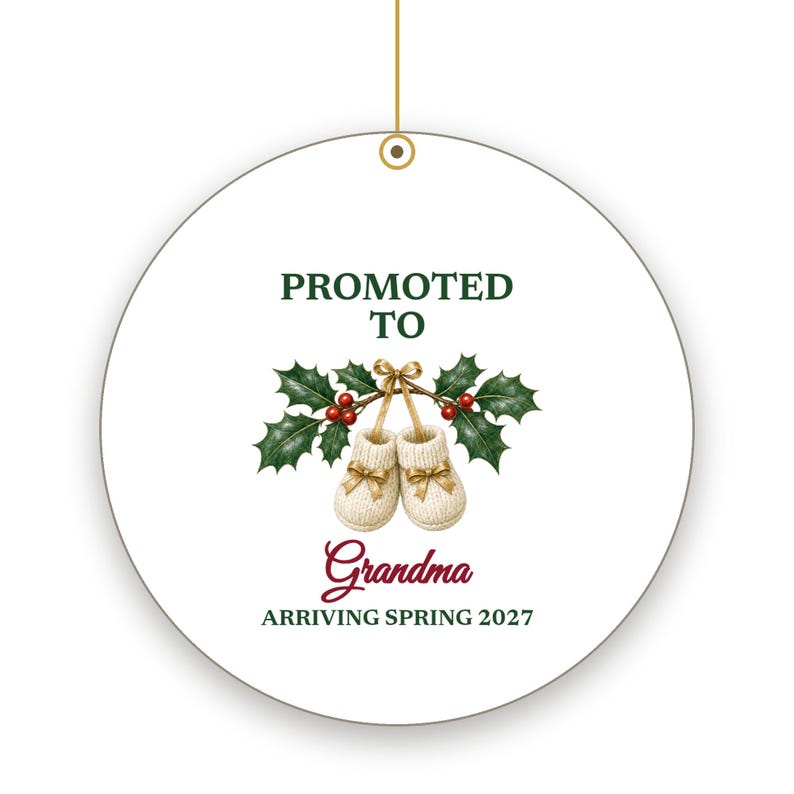Promoted to Grandma Ornament 2026, Pregnancy Announcement Christmas Gift Personalized bild 2