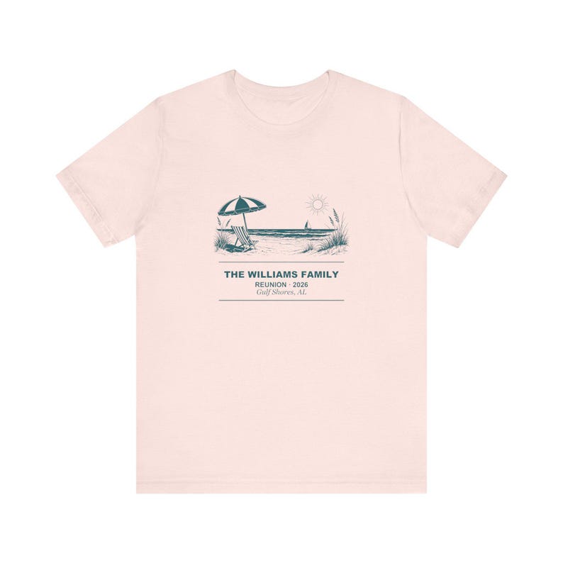 Personalized Beach Family Reunion Shirt, Custom Name Group Vacation Tee, Matching Coastal Reunion Outfit, 2026 Family Gathering Gift 画像 3