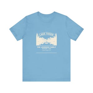 Personalized Family Reunion Shirt Lake Tahoe 2026, Custom Name Matching Tee Bild 5