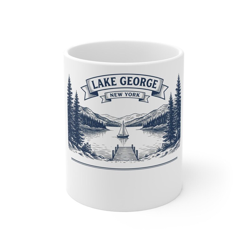 Personlig Lake George-mugg för familjeåterförening 2026, återföreningspresent, anpassad namnmugg, matchande semestermugg, Adirondacks-souvenir, återföreningsminnessak bild 1