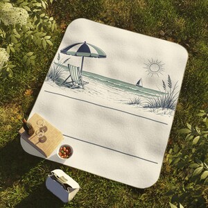 Personalized Coastal Beach Family Reunion Picnic Blanket | Custom Family Name, Year & Location | Matching Reunion Gift 2026 image 6