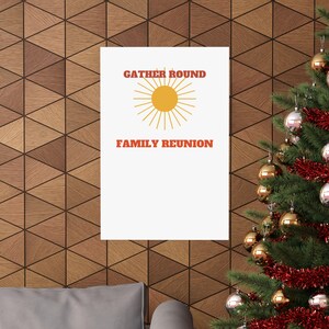 Panneau de bienvenue rétro personnalisé pour réunion de famille | Nom de famille, année et ville image 4