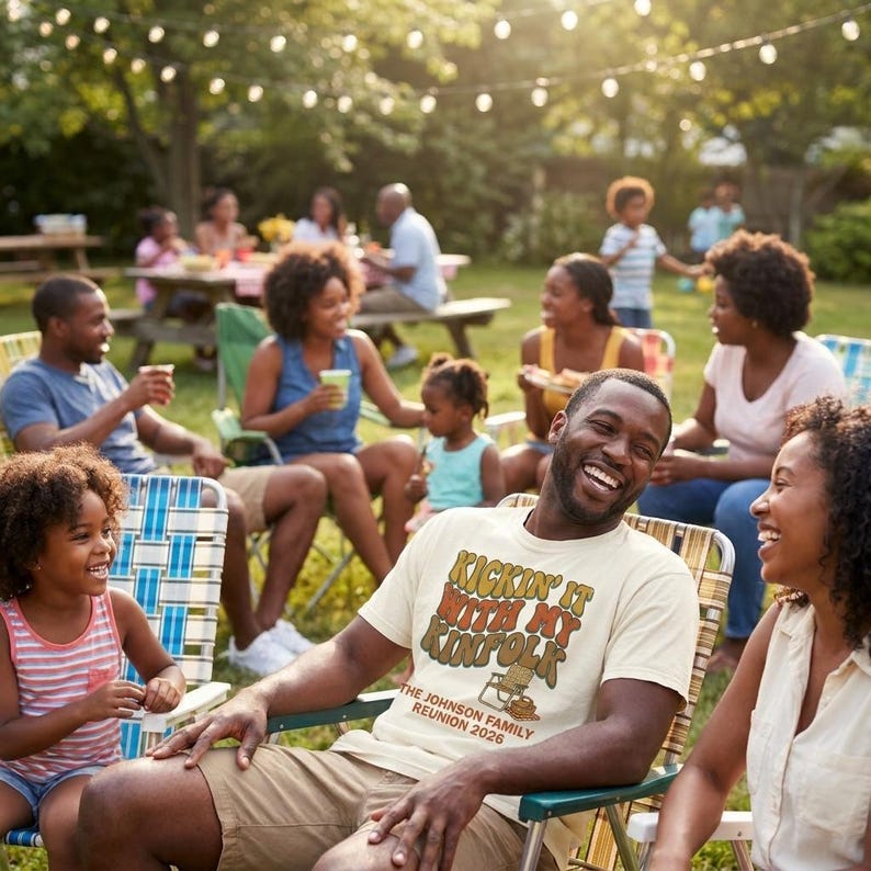 Kickin It With My Kinfolk Family Reunion 2026 T-Shirt, Reunion Tee for Family Cookout, Personalized Kinfolk Shirt, Funny Group Shirt image 1