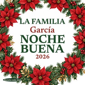 Nochebuena Family Ornament Personalized, La Familia Custom Name Spanish Ceramic 2026 image 4