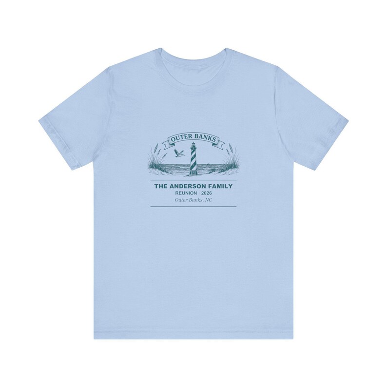 Outer Banks Family Reunion Shirt, Personalized Matching Name Tee for Beach Vacation Groups, Custom 2026 Reunion Gift for Family Gathering afbeelding 2