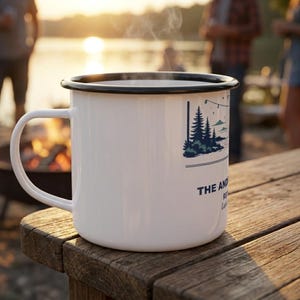 Personalized Family Reunion Enamel Mug, Custom 2026 Cookout Camp Cup image 1