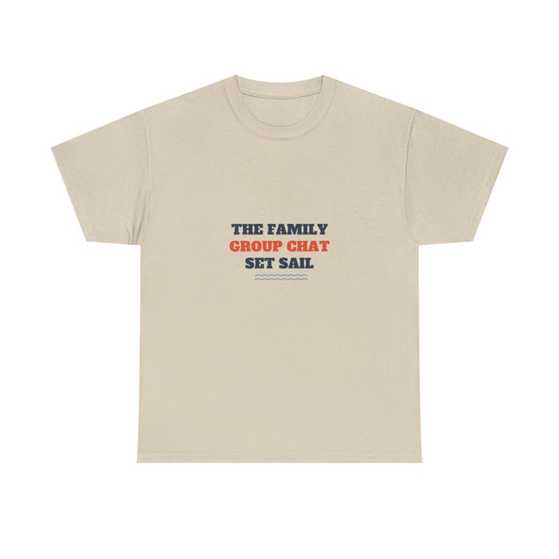 Camiseta "El grupo de chat familiar se pone en marcha", camiseta divertida para crucero familiar. imagen 2