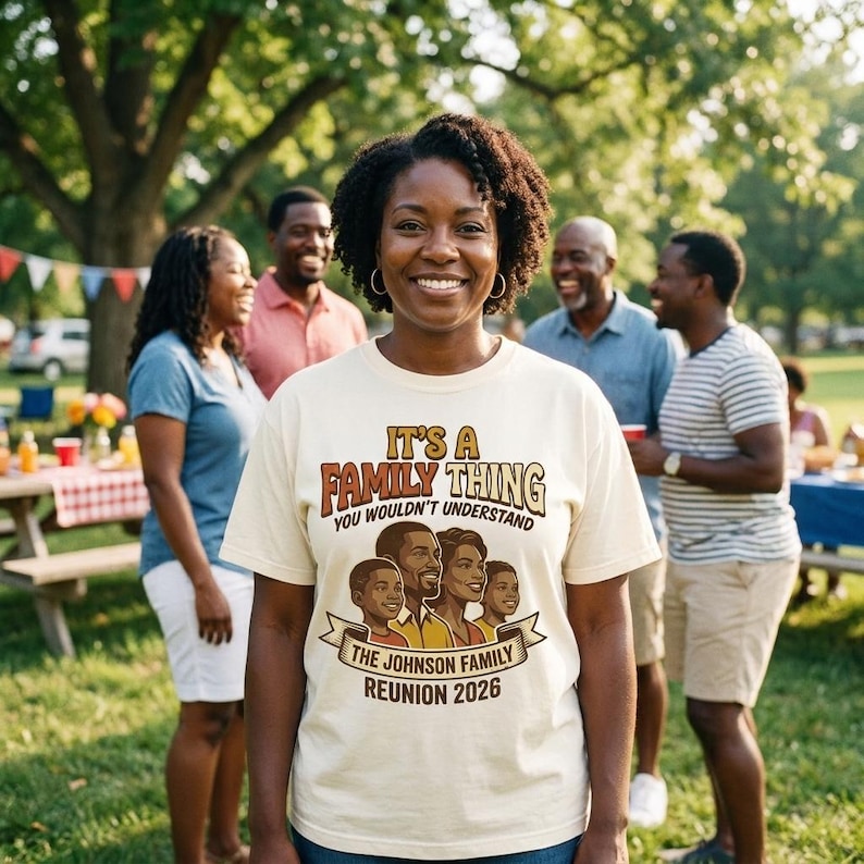It's a Family Thing Shirt, Black Family Reunion 2026, Personalized Tee image 1