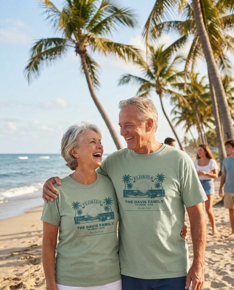 Florida Family Reunion 2026 Shirt, Personalized Custom Name Matching Group Vacation Tee, Beach Trip Summer Cruise Shirts, Reunion Gift 画像 1