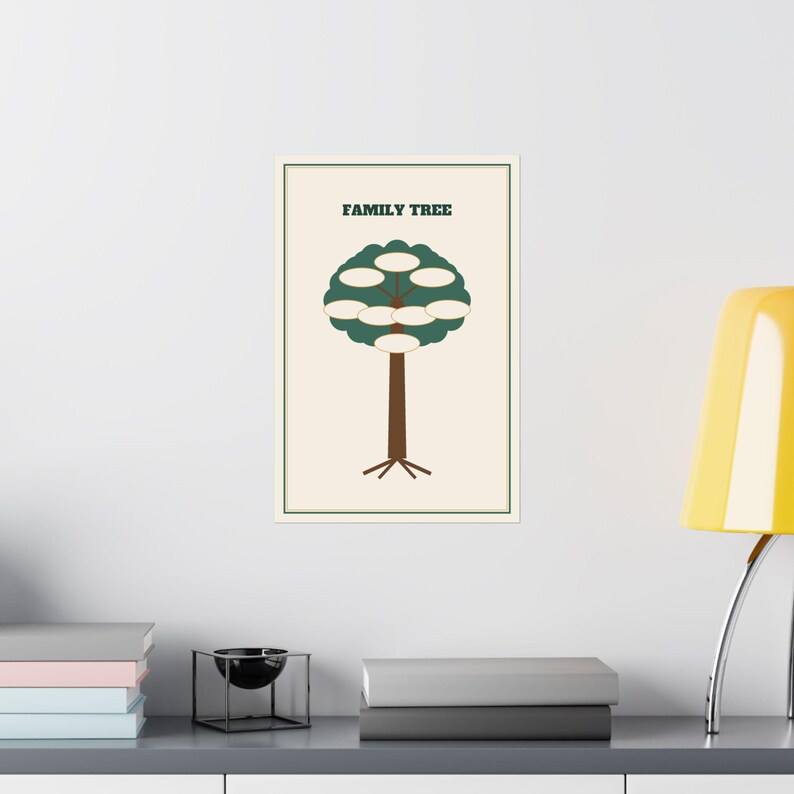 Personalized Family Tree Poster, Custom Family Name Chart Print, Family Reunion Gift Wall Art, Heritage Ancestry Keepsake 12x18 Print image 8