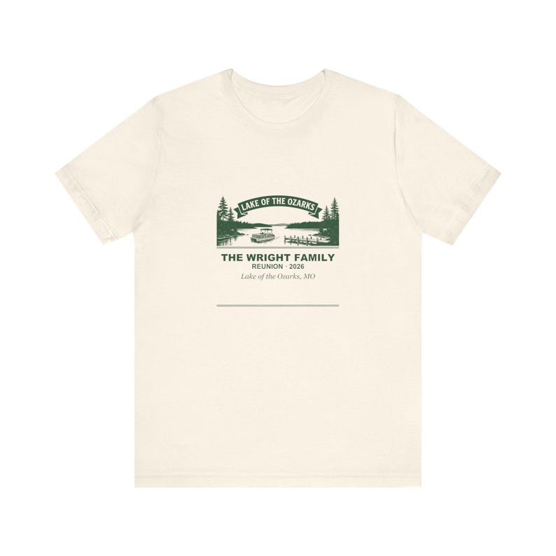 Personalized Family Reunion Shirt 2026, Custom Name Lake of the Ozarks Matching Family Tee immagine 3