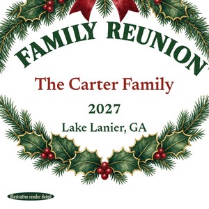Family Reunion Ornament Set Personalized, Bulk Matching Ceramic Keepsakes, Custom Name Year image 4