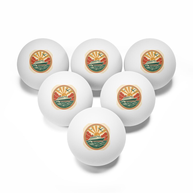 Family Reunion Ping Pong Balls 6pc, Personalized Cruise Reunion Party Favor, Family Game Night Gift, Table Tennis Keepsake, Cruise Ship 2026 image 2