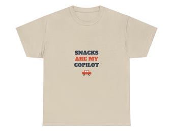 Snacks Are My Copilot FAST SHIP Tee, Funny Road Trip Shirt Ready in 48 Hours
