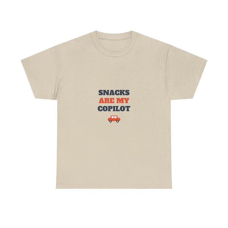 Snacks Are My Copilot FAST SHIP Tee, Funny Road Trip Shirt Ready in 48 Hours afbeelding 1