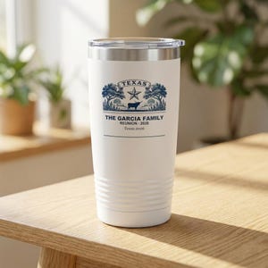 Family Reunion Tumbler Personalized, Custom Name Texas 2026, Family Travel Cup 20oz, Insulated Stainless Keepsake, Gift for Reunion Members image 1