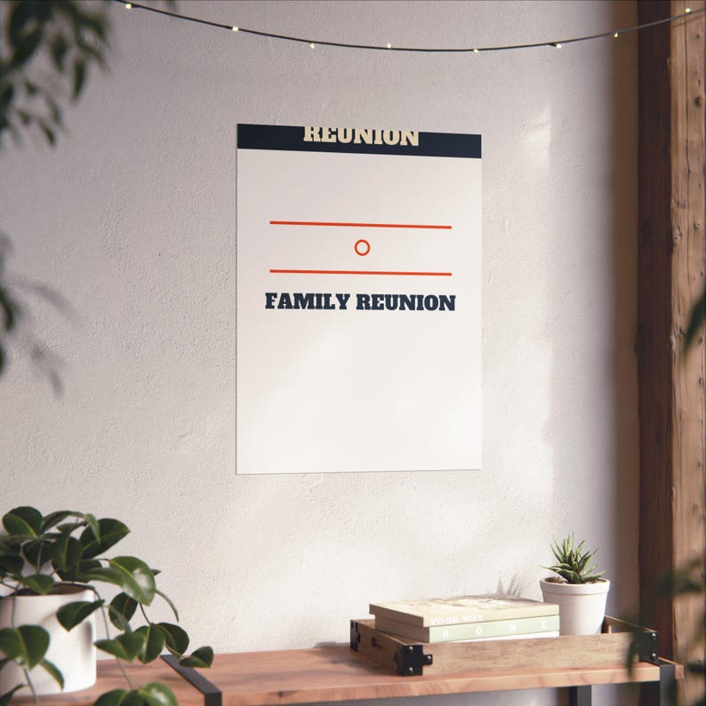 Family Reunion Welcome Sign Bold Poster Personalized | Custom Name, Year & Location Bild 14