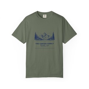 T-shirt personnalisé pour réunion de famille à la montagne, T-shirt personnalisé avec nom 2026, Vacances de groupe assorties, Cadeau pour réunion de famille, Vêtements pour voyage d'été image 5