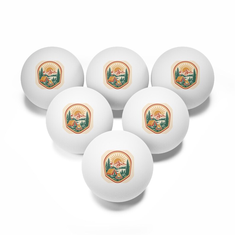 Parks Reunion Family Ping Pong Balls 6pc Set, Family Reunion Party Favor Gift, Custom Reunion Game Night, Reunion Table Game Activity Kit image 2