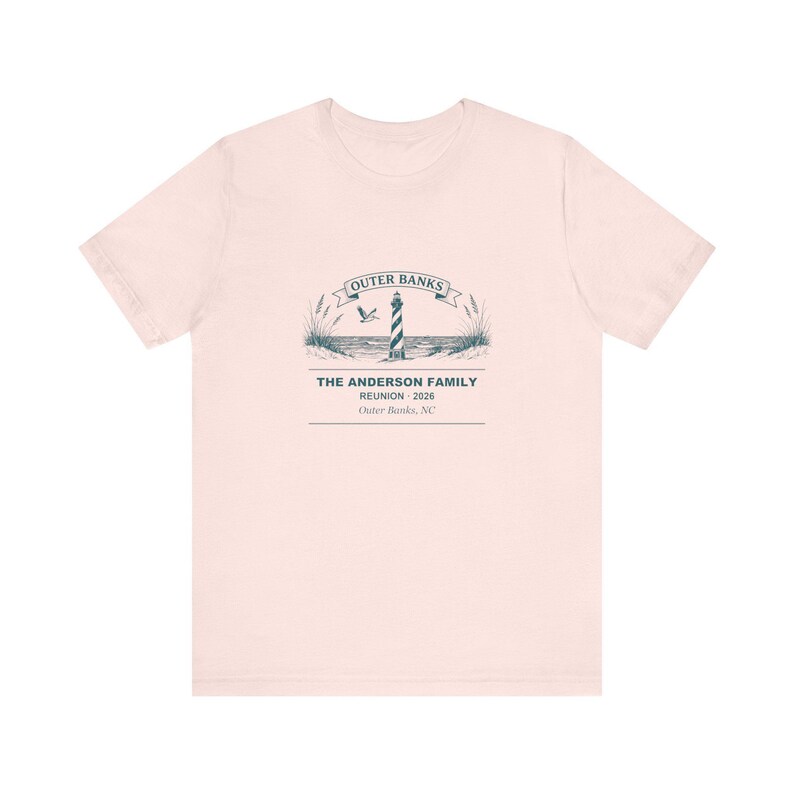Outer Banks Family Reunion Shirt, Personalized Matching Name Tee for Beach Vacation Groups, Custom 2026 Reunion Gift for Family Gathering afbeelding 3