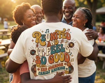 Herenigd en het voelt zo goed T-shirt, Zwarte Familiereünie 20