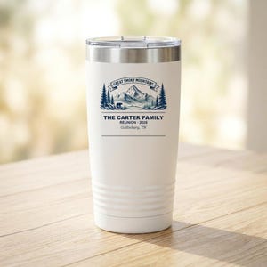 Smoky Mountains Family Reunion 2026 Personalized Tumbler – Custom Name Travel Cup image 1