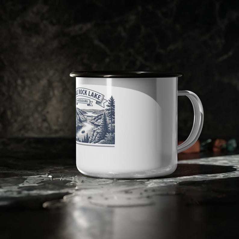Personalized Table Rock Lake Enamel Mug for Family Reunion 2026, Custom Lake Reunion Mug, Camping Trip Coffee Mug, Matching Reunion Cup Gift image 2