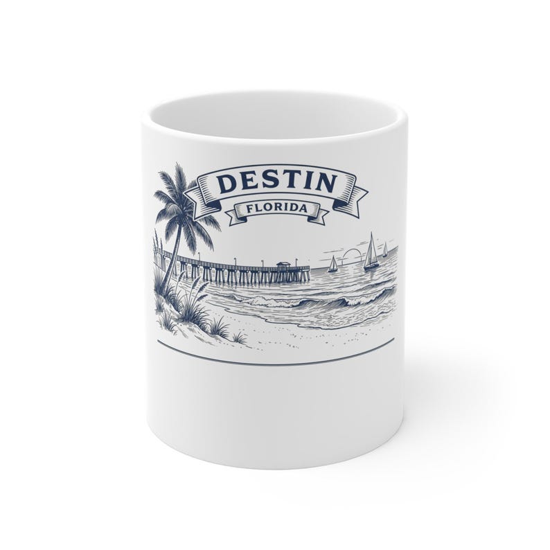 Personalized Destin Family Reunion Mug 2026, Custom Name Gulf Coast Cup, Matching Coffee Keepsake, Florida Beach Vacation Gift, Mom Dad Kids image 1