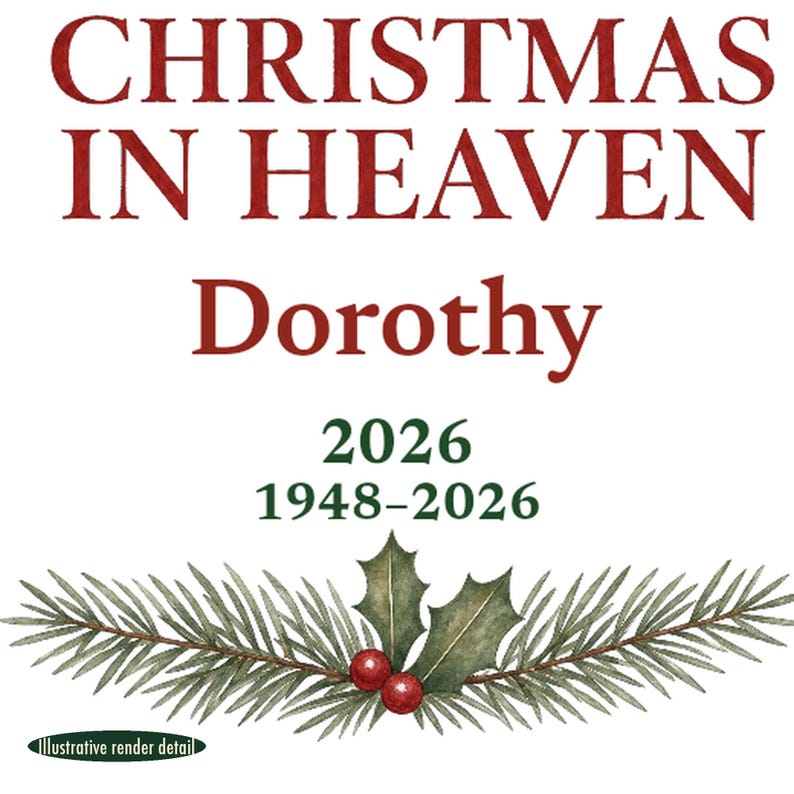 First Christmas in Heaven Ornament Personalized, Memorial Remembrance Ceramic Keepsake image 4