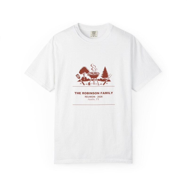Backyard BBQ Family Reunion Shirt Personalized 2026, Custom Name Matching Reunion Tee, Summer Cookout Group Family Gathering Gift Idea imagem 3