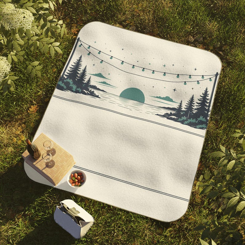 Personalized Summer Nights Family Reunion Picnic Blanket | Custom Family Name, Year & Location | Matching Reunion Gift 2026 image 6