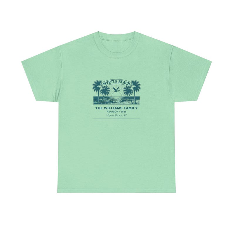 Family Reunion 2026 Shirt Myrtle Beach, Custom Name Matching Group Tee, Personalized Beach Vacation T-Shirt, Family Gathering Gift Idea image 5