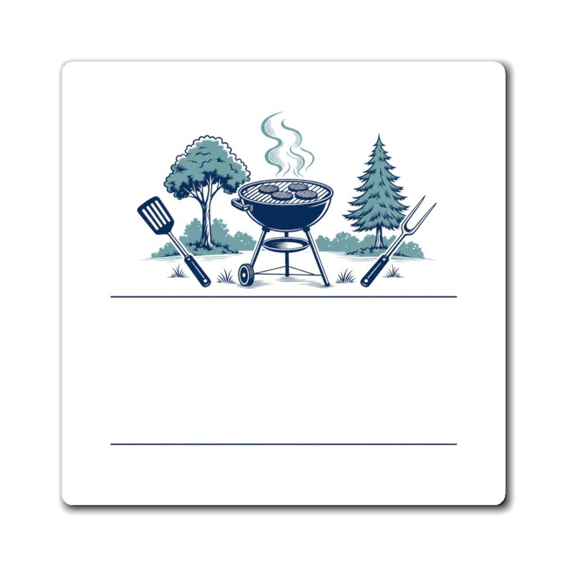 Personalized Backyard Cookout Family Reunion Fridge Magnet | Custom Family Name, Year & Location | Matching Reunion Gift 2026 image 1
