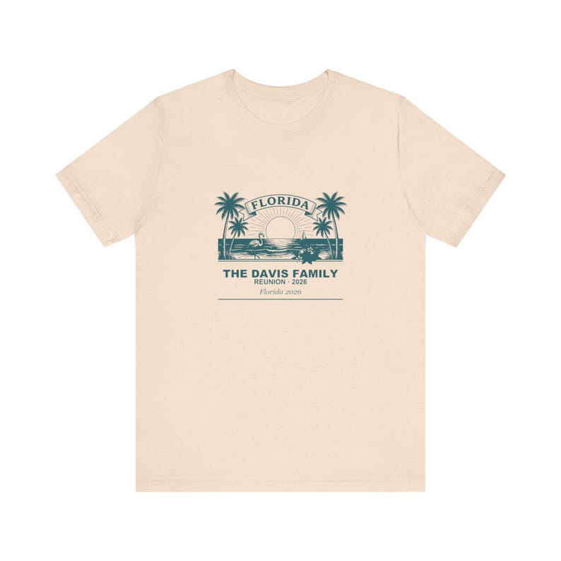 Florida Family Reunion 2026 Shirt, Personalized Custom Name Matching Group Vacation Tee, Beach Trip Summer Cruise Shirts, Reunion Gift 画像 5