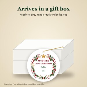 My First GLP-1 Christmas Ornament, Funny Milestone Gift, Custom Name Ceramic Keepsake 2026 image 7