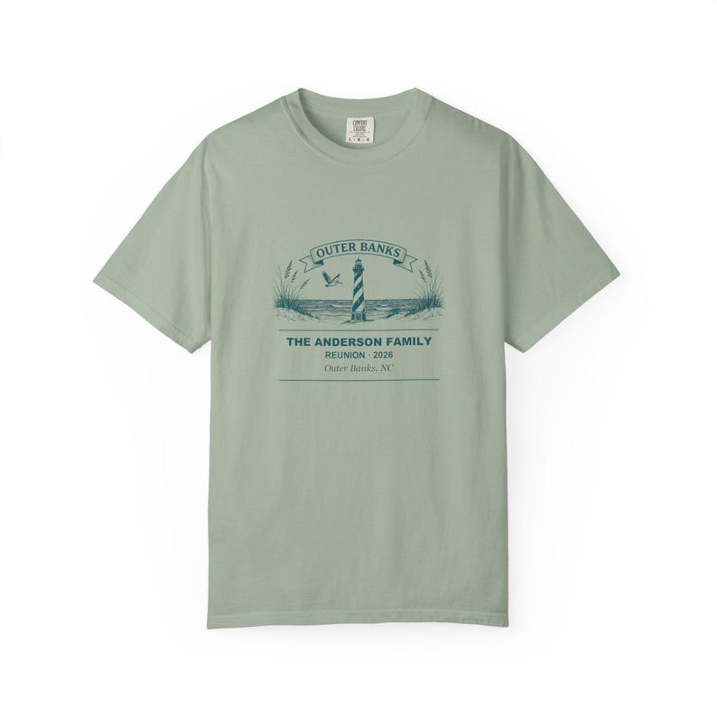 Outer Banks Family Reunion Shirt 2026, Personalized Matching Tee Custom Name Group Vacation Beach Trip Souvenir Holiday Family Gift image 2