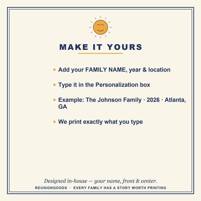 Atlanta family reunion 2026 personalized shirt, custom name matching tee for Georgia trip, group vacation gift, coordinated sibling outfits image 3