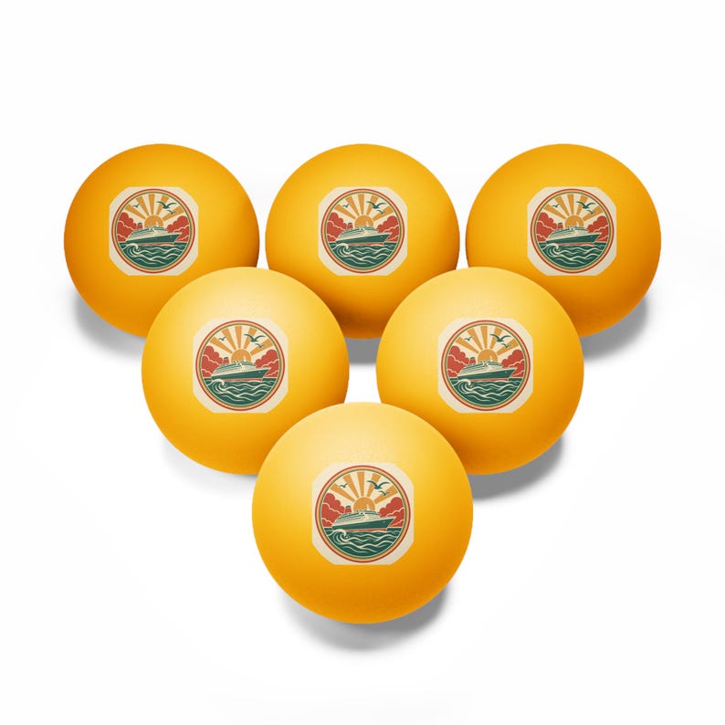 Family Reunion Ping Pong Balls 6pc, Personalized Cruise Reunion Party Favor, Family Game Night Gift, Table Tennis Keepsake, Cruise Ship 2026 image 6