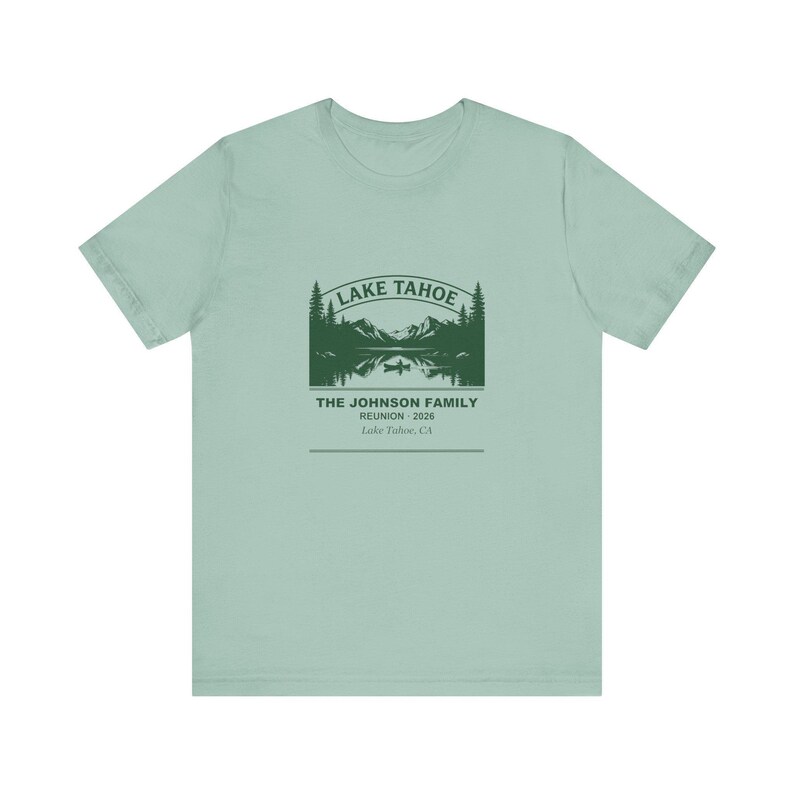 Personalized Family Reunion Shirt Lake Tahoe 2026, Custom Name Matching Tee Bild 4