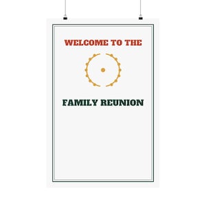 Family Reunion Welcome Sign Classic Poster Personalized | Custom Name, Year & Location image 1