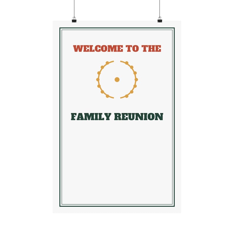 Family Reunion Welcome Sign Classic Poster Personalized | Custom Name, Year & Location image 1