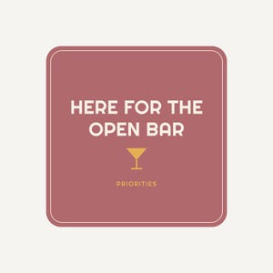 Funny Wedding Koozie, Here For The Open Bar Can Cooler, Wedding Favor Reception Party Gift, Bridal Shower Beer Sleeve, Drink Holder image 3